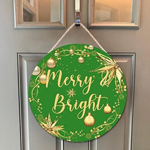 Christmas Gold Wreath Door Hanger Home Decor