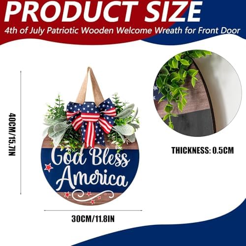 Patriotic Independence Day Welcome Wreath