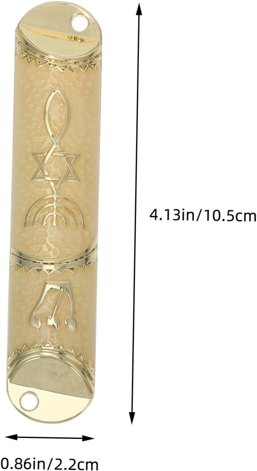 1 Set Classic Metal Mezuzah Plaque for Home Door Blessing