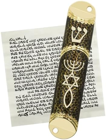 MrMrKura Mezuzah Scroll Door Ornament Black