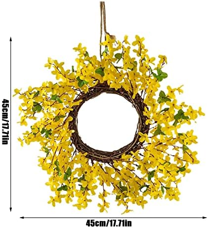 Yellow Sunflower Bee Wreath Front Door Decor