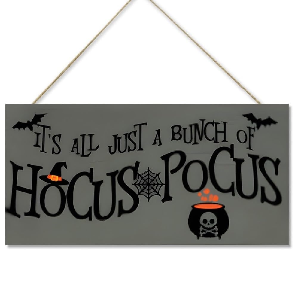 Halloween Wood Door Hanging Sign 114x59 Inch Decor