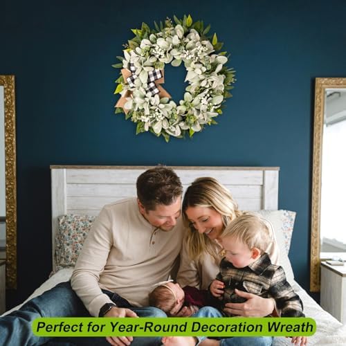 Lambs Ear Eucalyptus Front Door Wreath 20 Inch