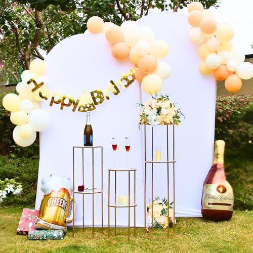 2PCS 2 Tier Round Gold Cake Stand for Party