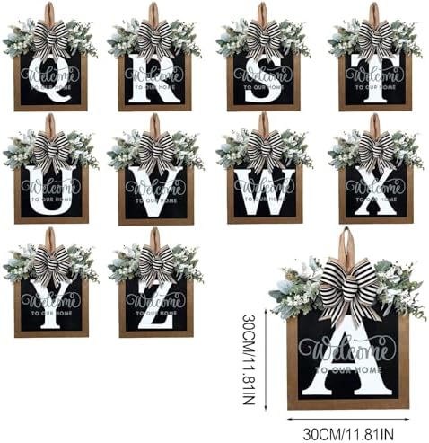Customizable Family Name Wreath for Front Door