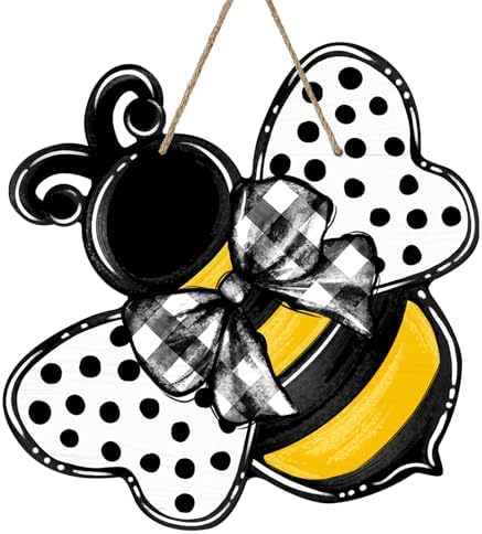 Deroro Bumble Bee Front Door Wreath Decor