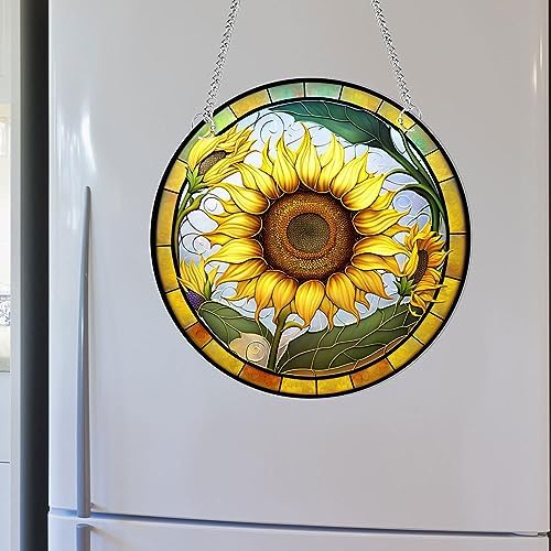 MATIHAY Sunflower Acrylic Window Hanging Wall Decor