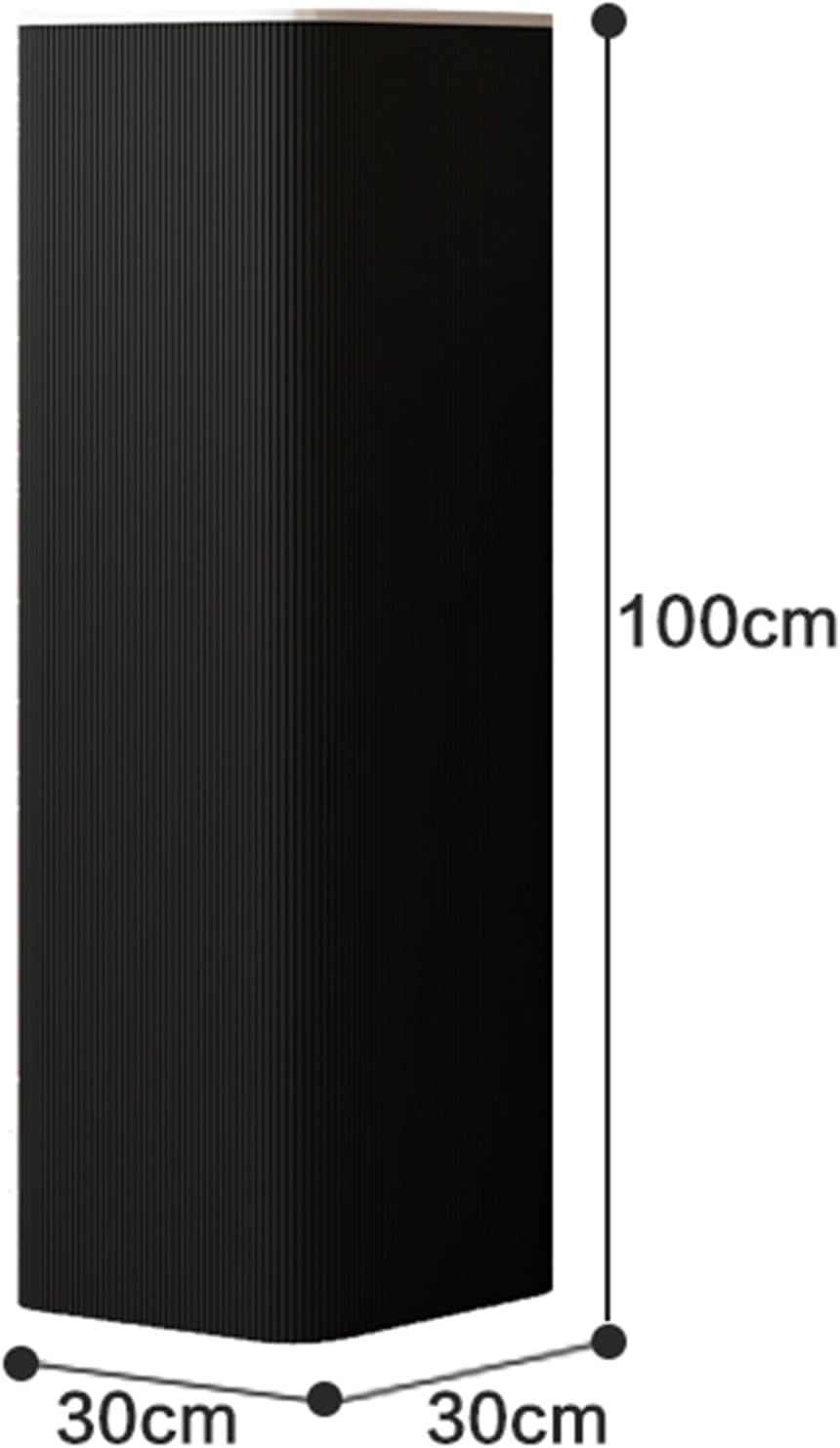 Cube Pedestal Display Stand Black 30x30x100cm