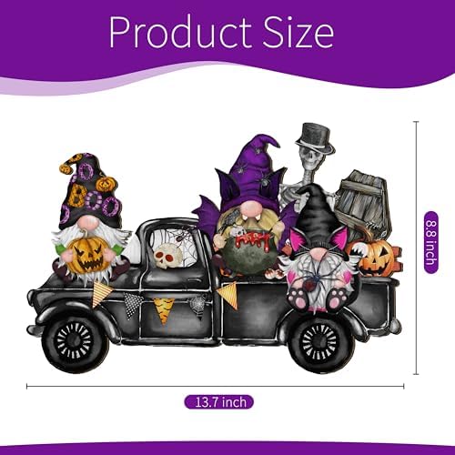 Halloween Door Welcome Sign with Rope and Wooden Design