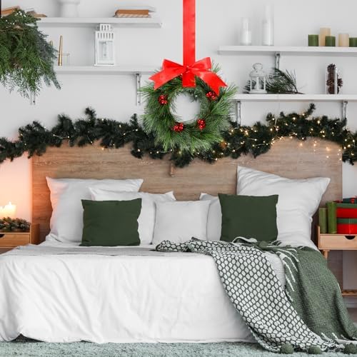 Lyrow 24 Pcs 6 Inch Christmas Wreath Set