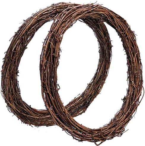 Byher Grapevine Wreath 2 Pack 12 Inch Natural Vine Decor