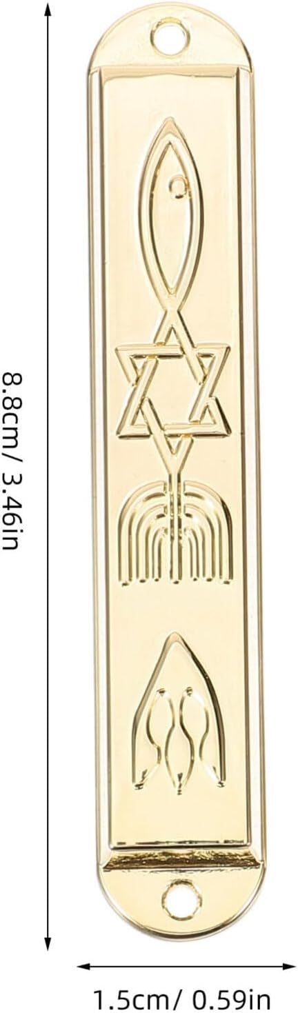VOSAREA Antique Metal Mezuzah Scroll Door Accent
