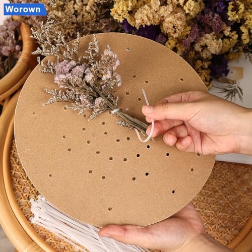 Worown 6 Pack 10 Inch Wreath Boards with Holes