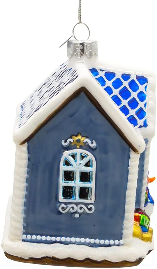 Kurt Adler 45 Inch Glass Hanukkah House Ornament