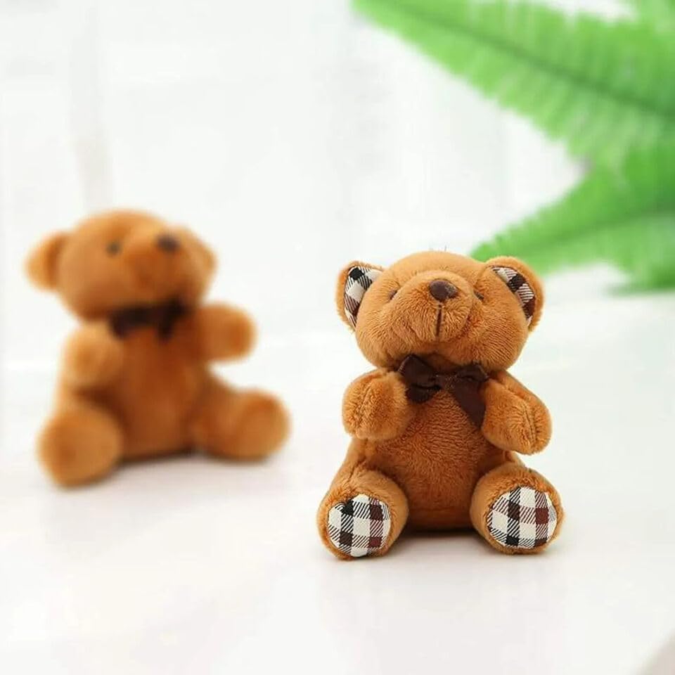 Cute Pink Teddy Bear Bag Charm Keychain