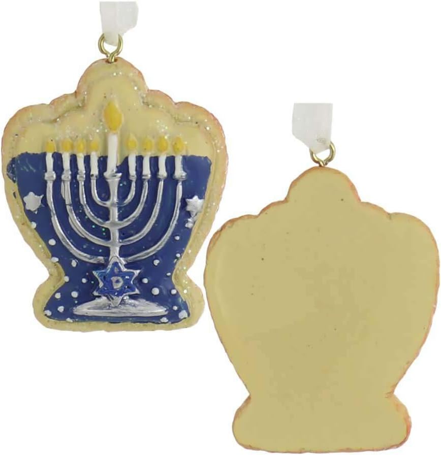 Kurt S Adler Hanukkah Ornament Set Blue White
