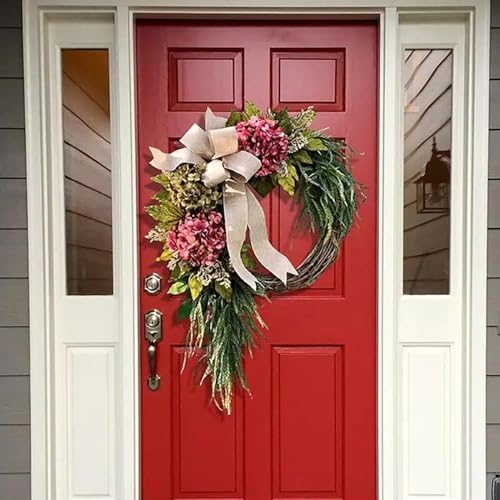 Spring Green Wreath Front Door Decor Accent
