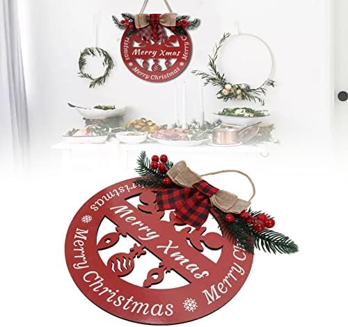 Hollowed Christmas Porch Sign Wooden Door Decor