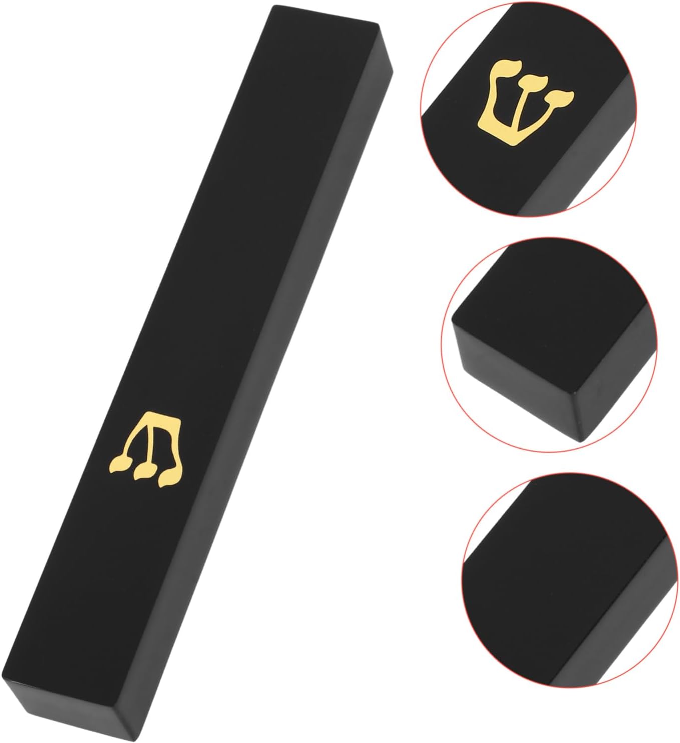 Elegant Black Resin Mezuzah Door Frame Decoration