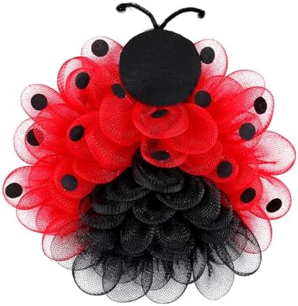 15-Inch Ladybug Door Wreath Decor