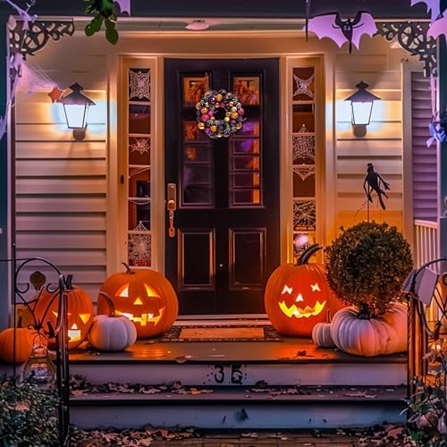 Valery Madelyn Pre-Lit Pumpkin Ball Wreath 12 Inch