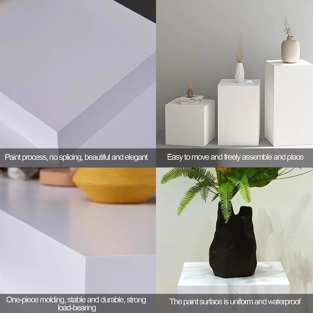 Black Square Pedestal Display Stand 30x30x30cm