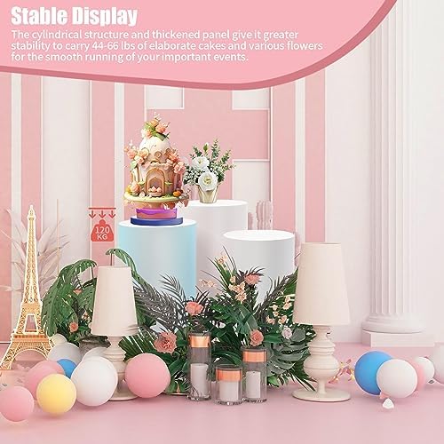 TFCFL 3Pcs Metal Round Cylinder Display Pedestal Stands