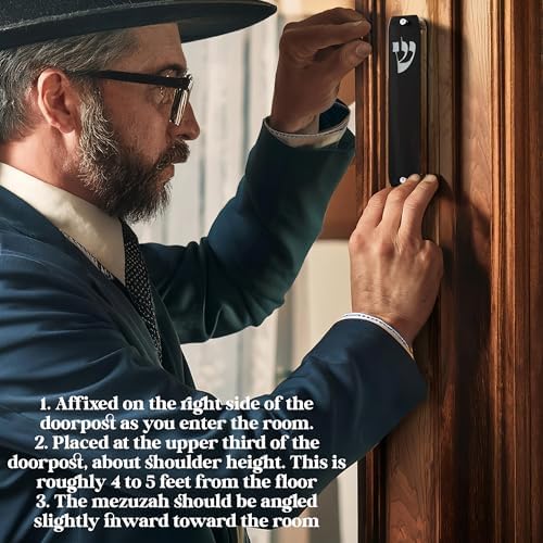TYLDUM Mezuzah Case Clear Black with Silver