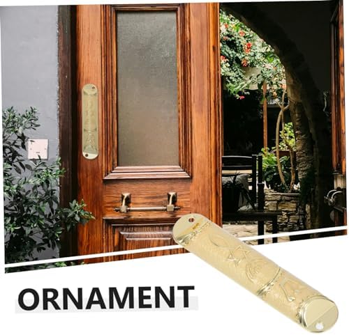 Unomor Classic Silver Mezuzah with Scroll Door Decor