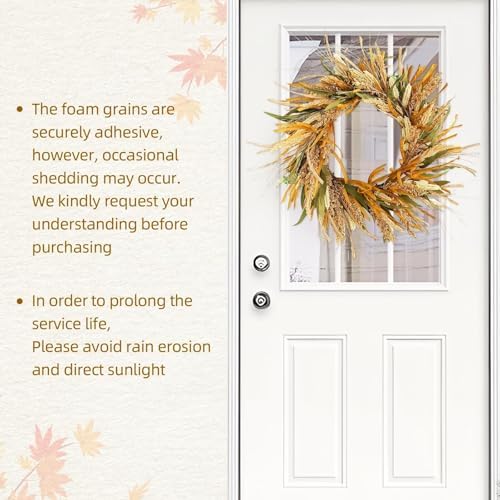 Hometrance Fall Harvest Wreath for Front Door