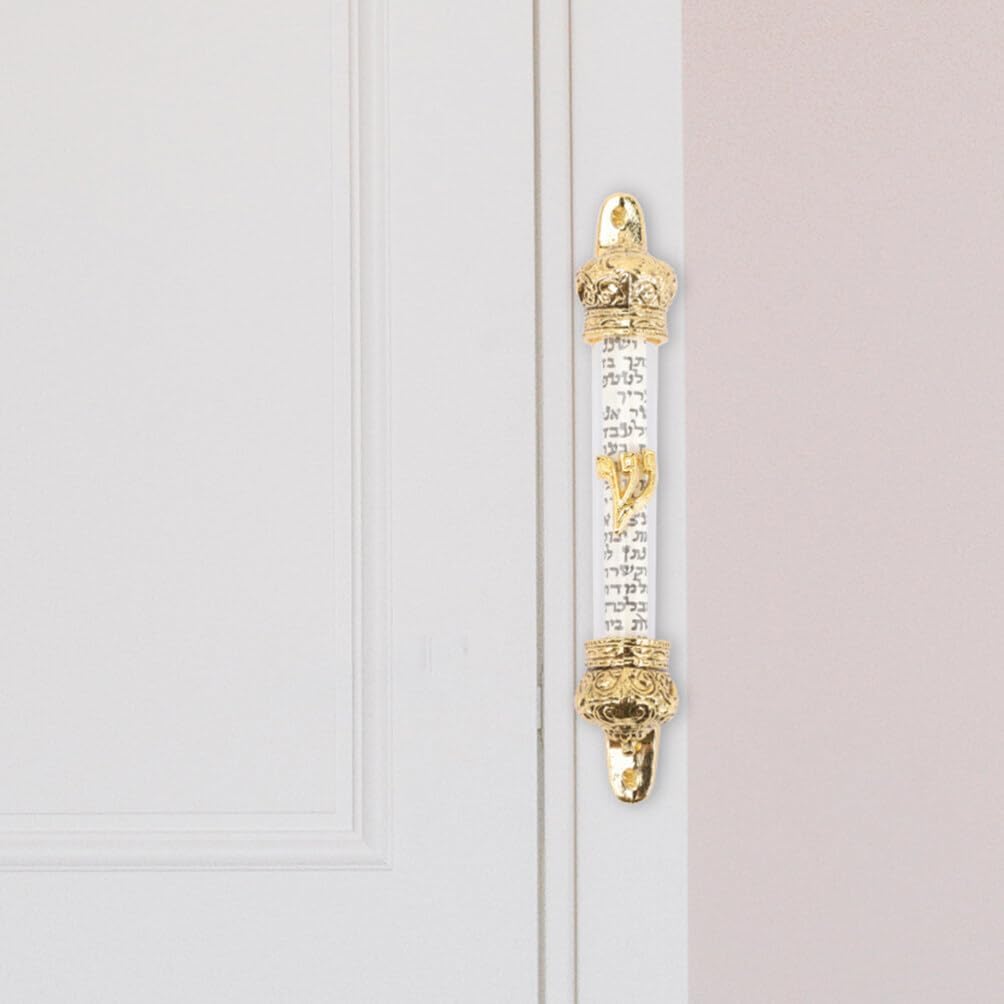 HOLIDYOYO Judaica Home Wall Decor Metal Mezuzah 2 Pack