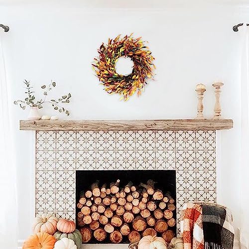 Bibelot Fall Leaf Wreath 20 Inch Autumn Decor