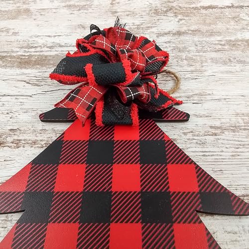 18 Inch Monogram Door Hanger with Red-Black Bow