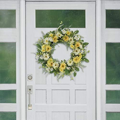 Puleo International 30 Inch Artificial Chrysanthemum and Daisy Wreath