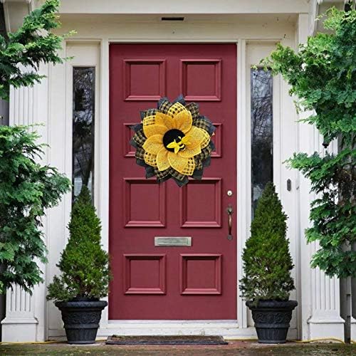 Summer Bee Wreath for Front Door