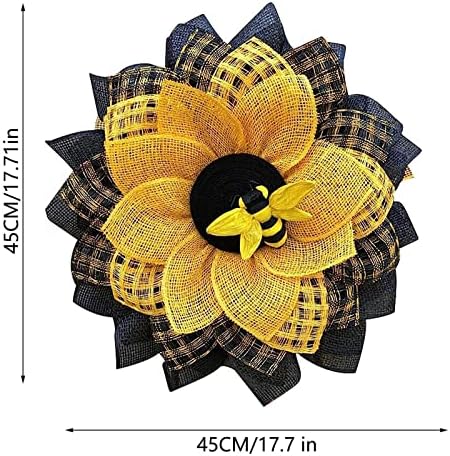 Summer Bee Wreath for Front Door