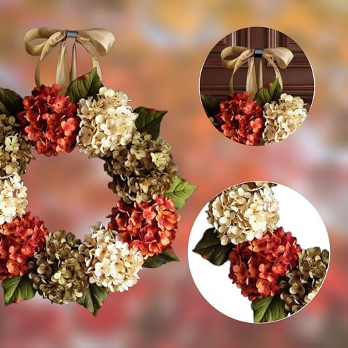 20 Inch Autumn Door Wreath with Leaves and Berries