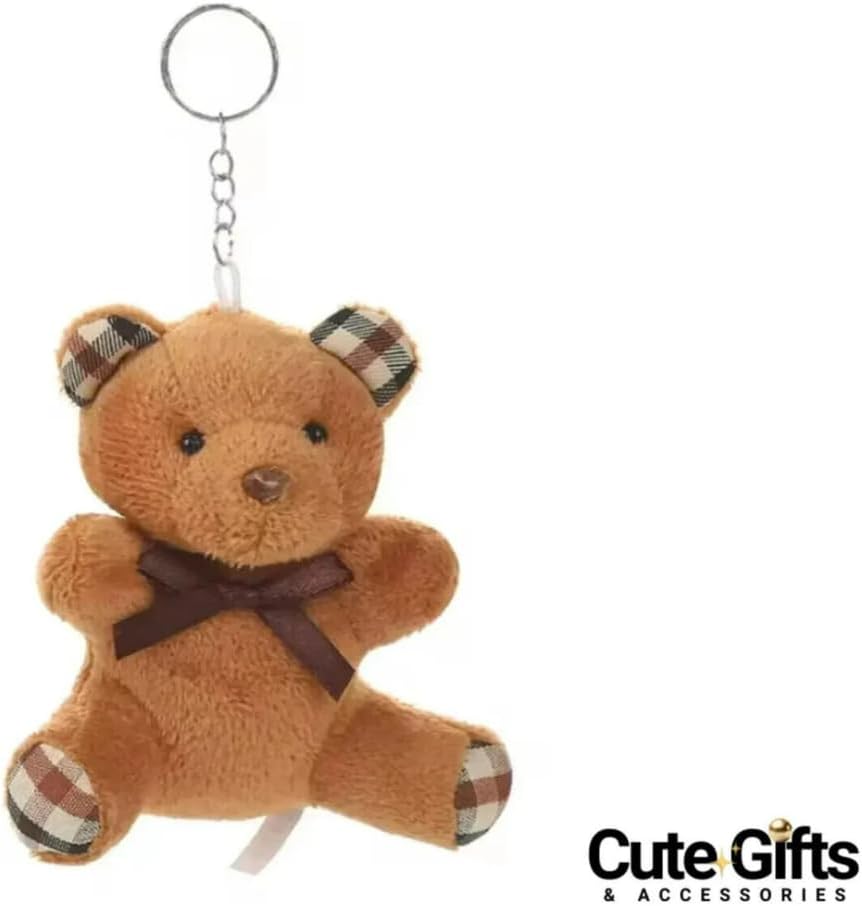 Cute Pink Teddy Bear Bag Charm Keychain