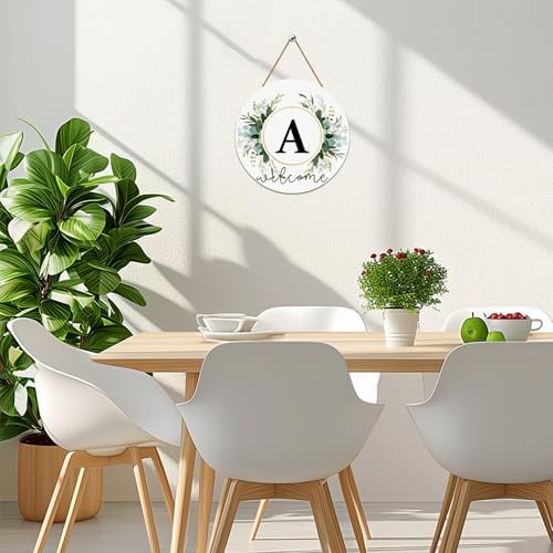 Monogram Letter A Wreath for Front Door Decor
