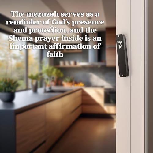 TYLDUM Mezuzah Case Clear Black with Silver