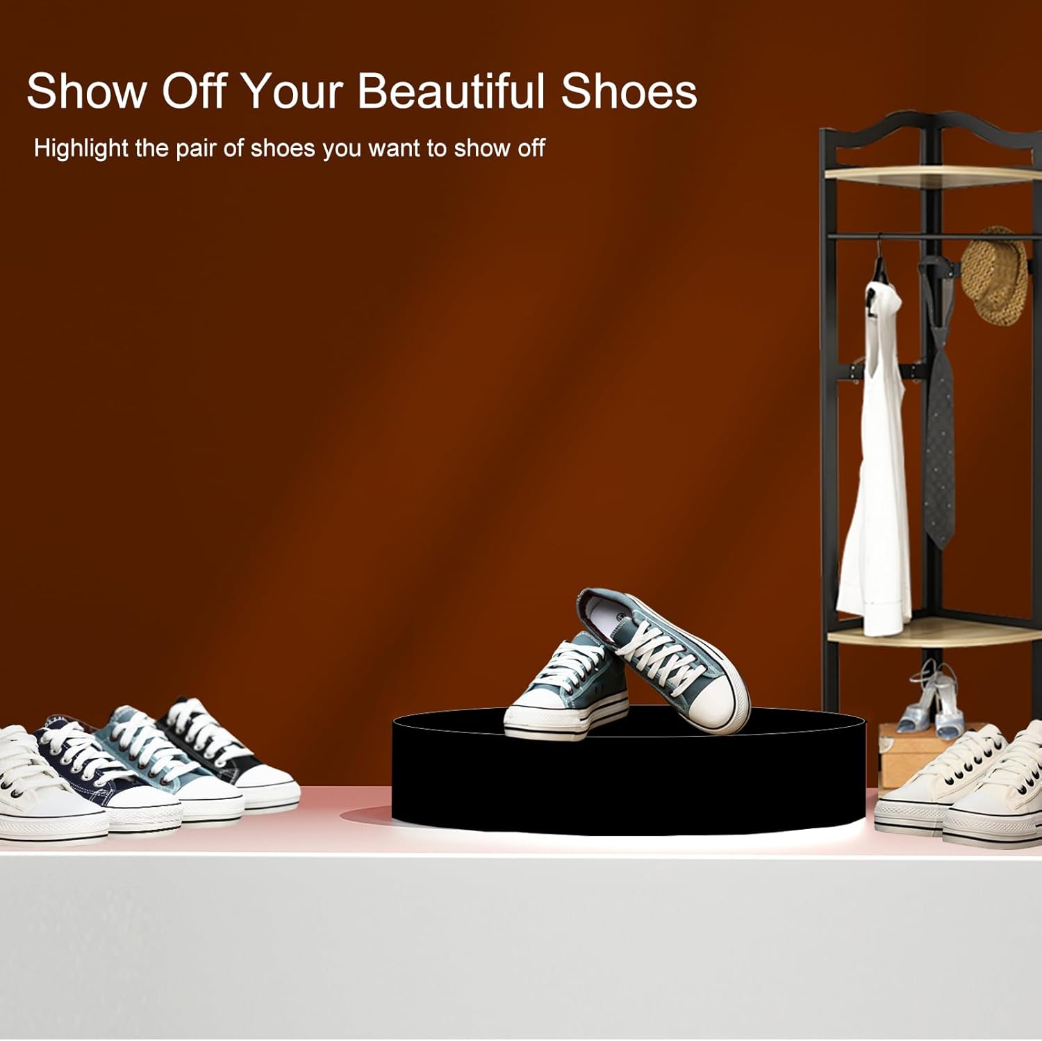 Black Round Mannequin Display Pedestal Stand