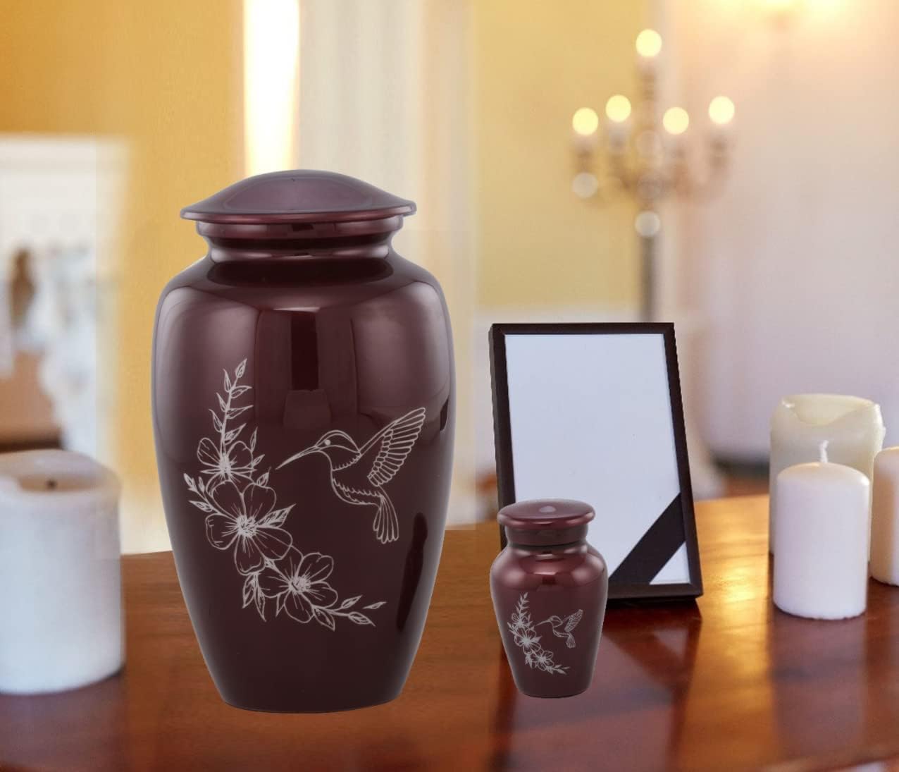 Artistic Hummingbird Cremation Urn - Handcrafted Durable Affordable