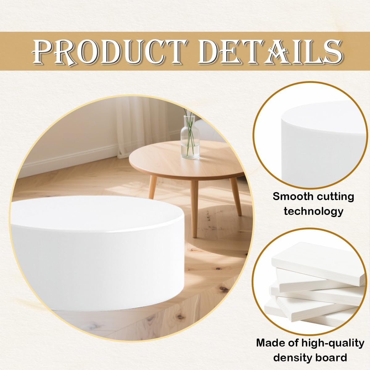 Round Display Pedestal Stands for Wedding Displays and Party Use