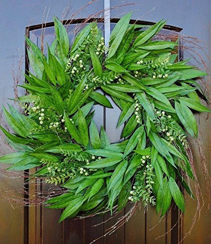XLarge Bay Leaf Wreath for Front Door Decor