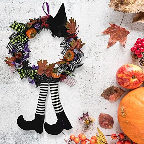 Skeleteen Halloween Witch Wreath 42 Inch Decor