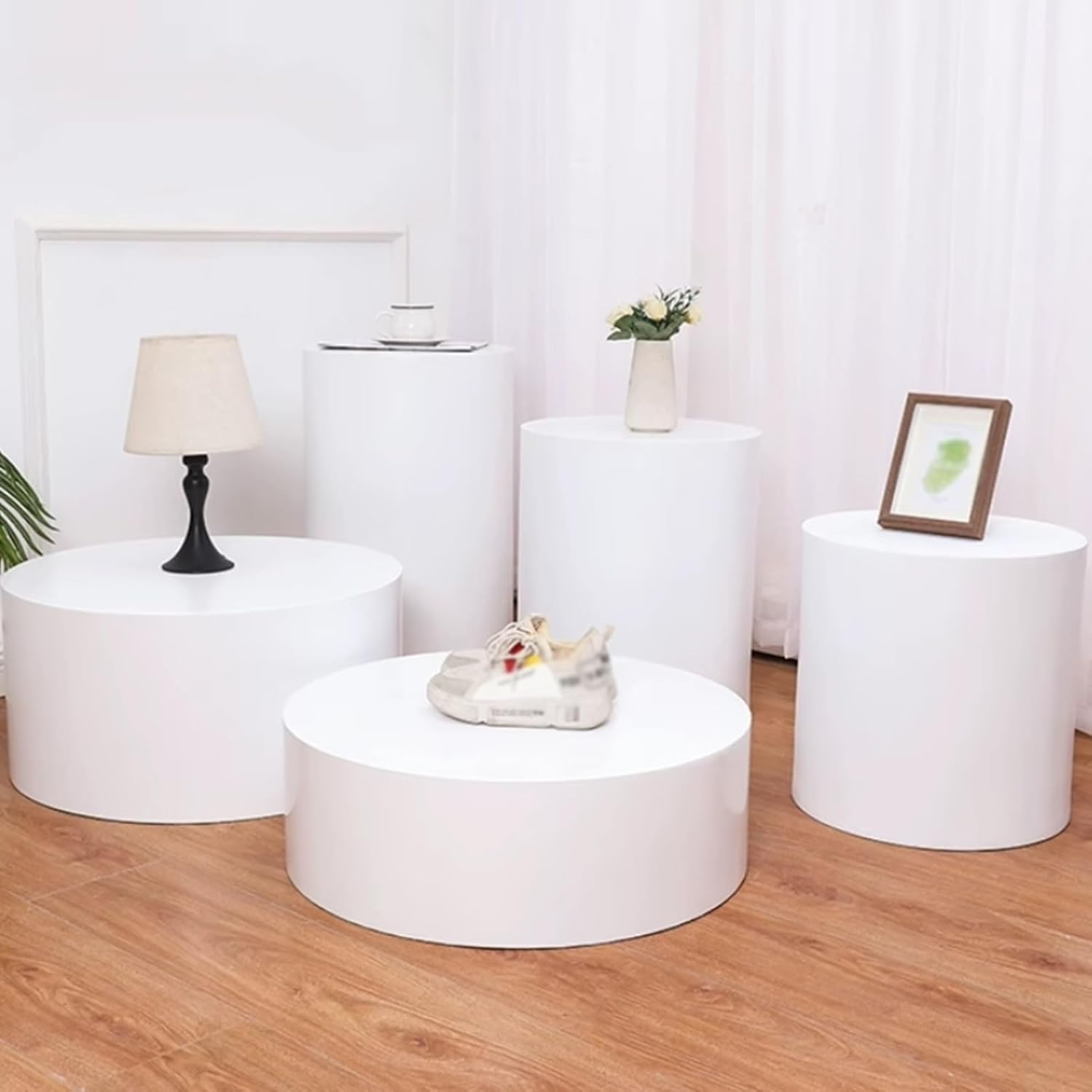 Round Display Pedestal Stand for Event Decor
