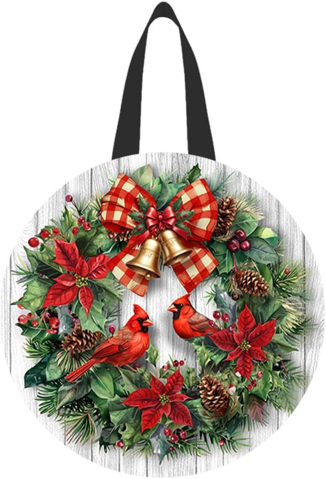Briarwood Lane Winter Door Hanger Cardinal Wreath 16x16