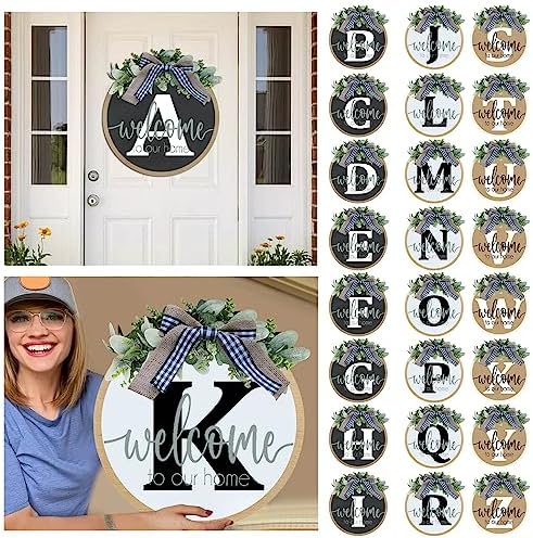 LEOP Initial Last Name Front Door Wreath