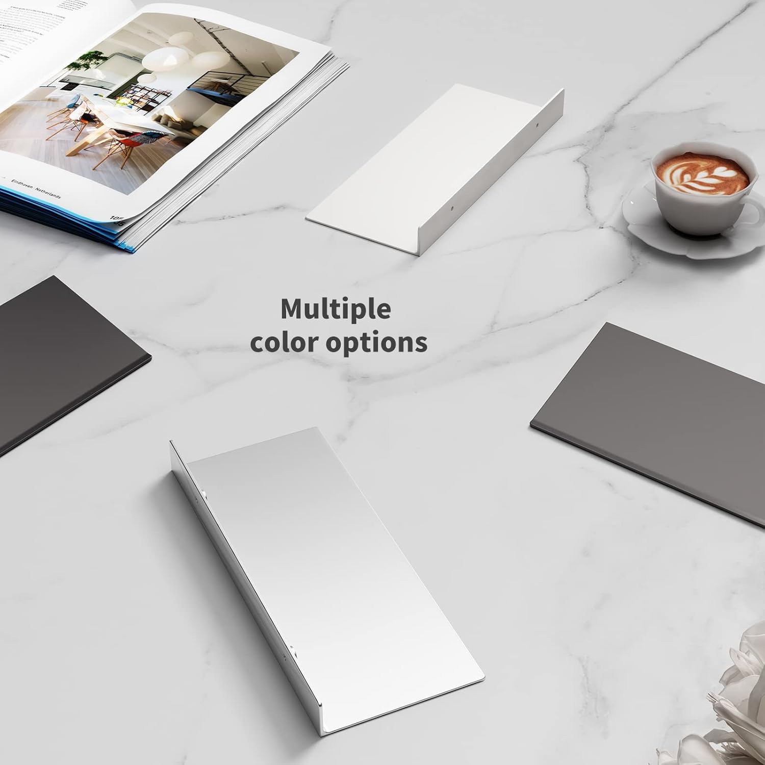 Danpoo White Floating Shelf for Wall Storage