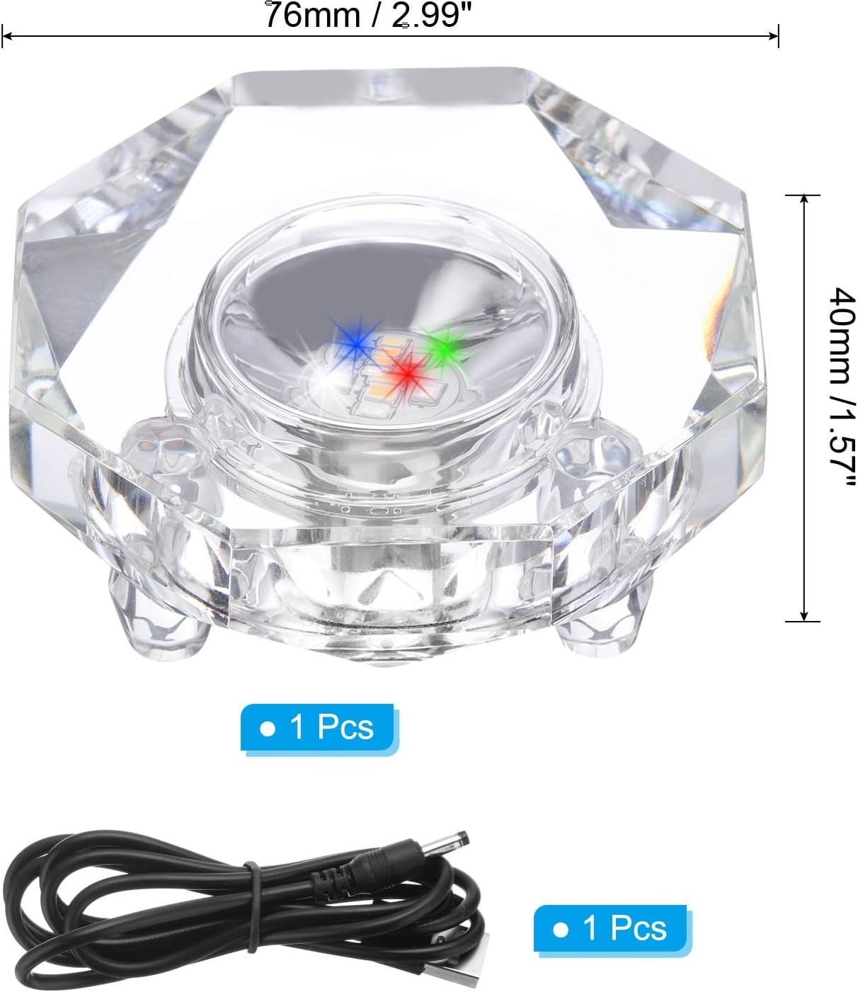 PATIKIL Crystal LED Light Base Stand for 3D Glass Ball Display